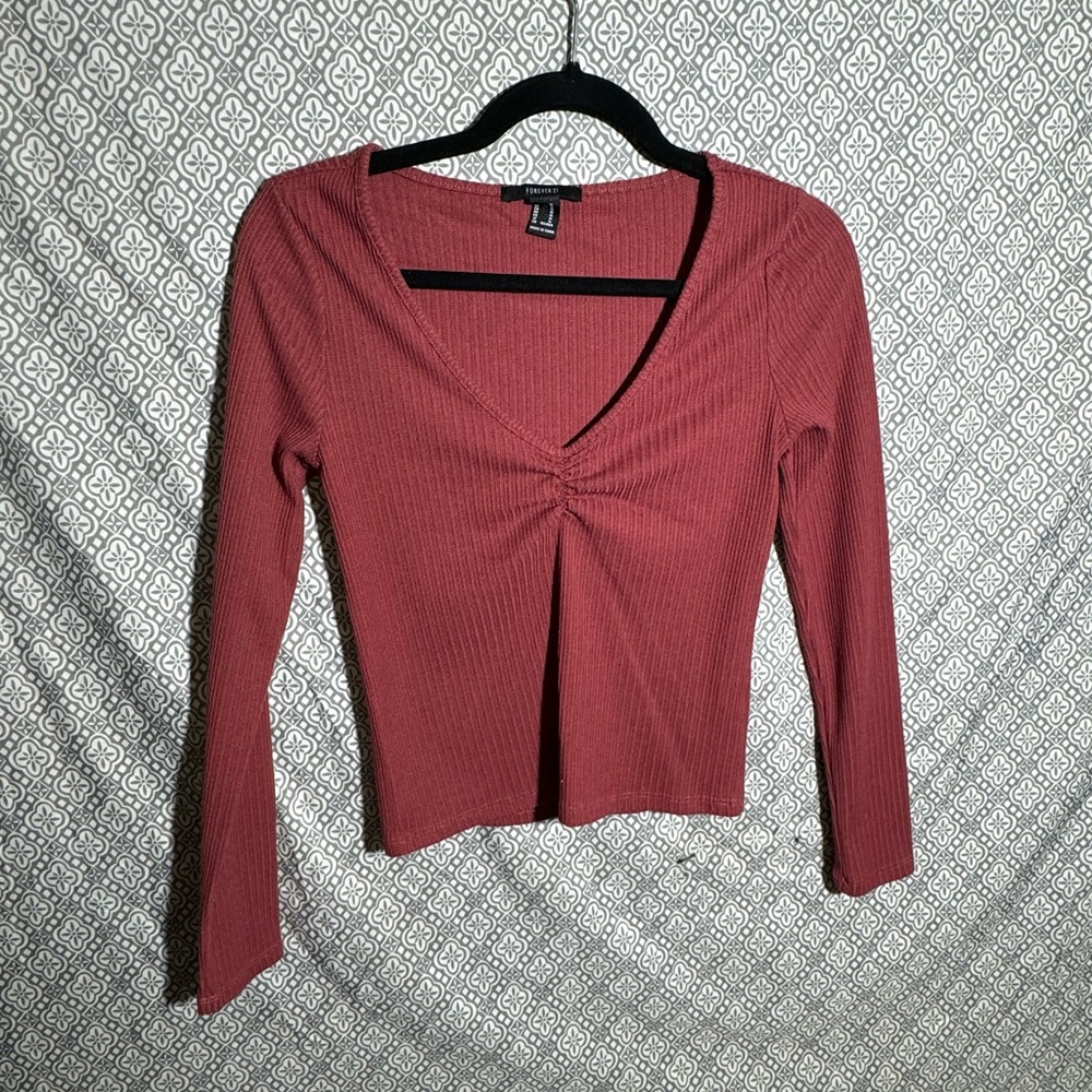 Forever 21 Long Sleeve Crop Top